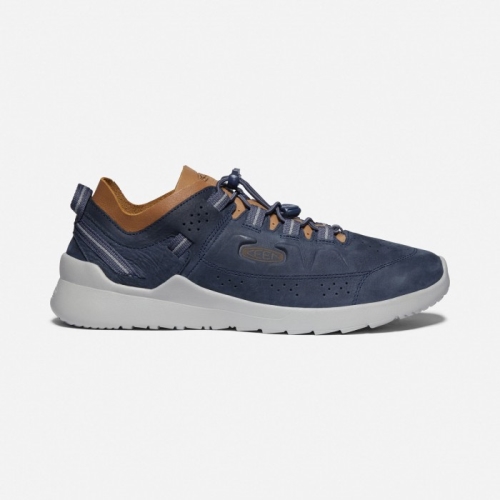 Blue Nights/Drizzle Keen Highland Men's Travel Shoes | 08264-BRFI