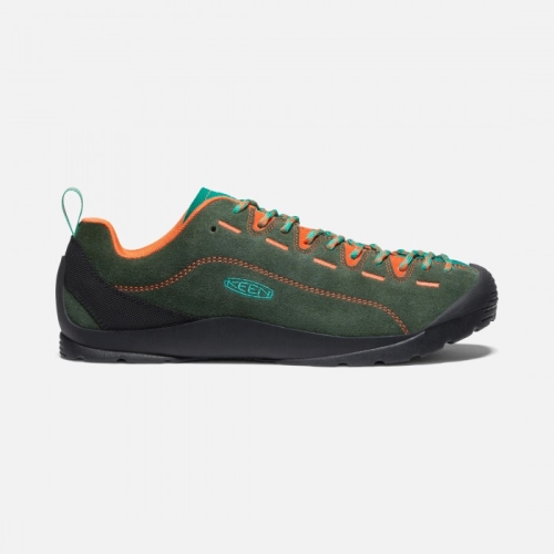 Dark Green/Greenlake Keen Jasper Men's Hiking Shoes | 40529-JCYS