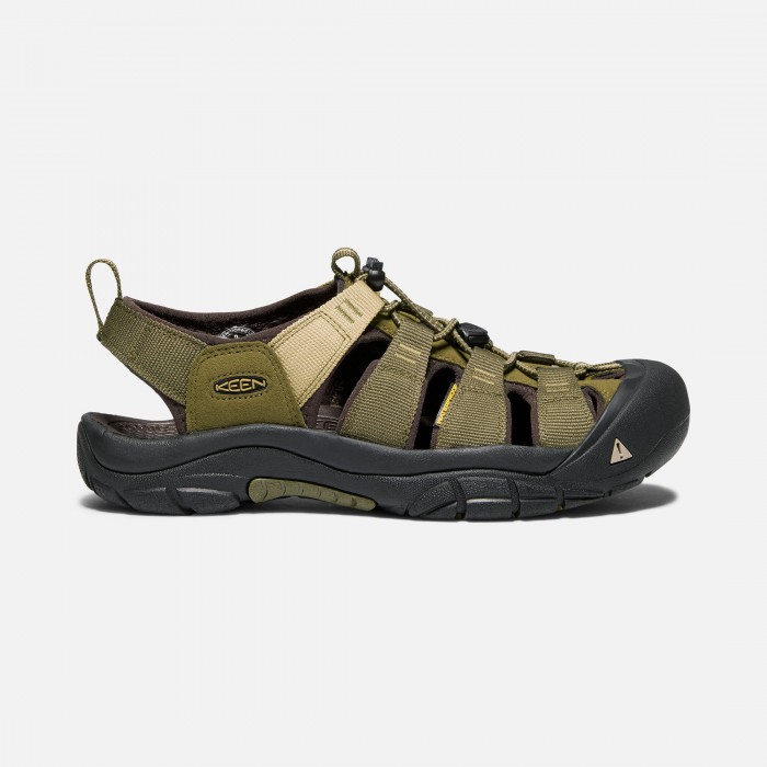 Dark Olive/Antique Bronze Keen Newport Hydro Men's Travel Sandals | 02458-RJHG